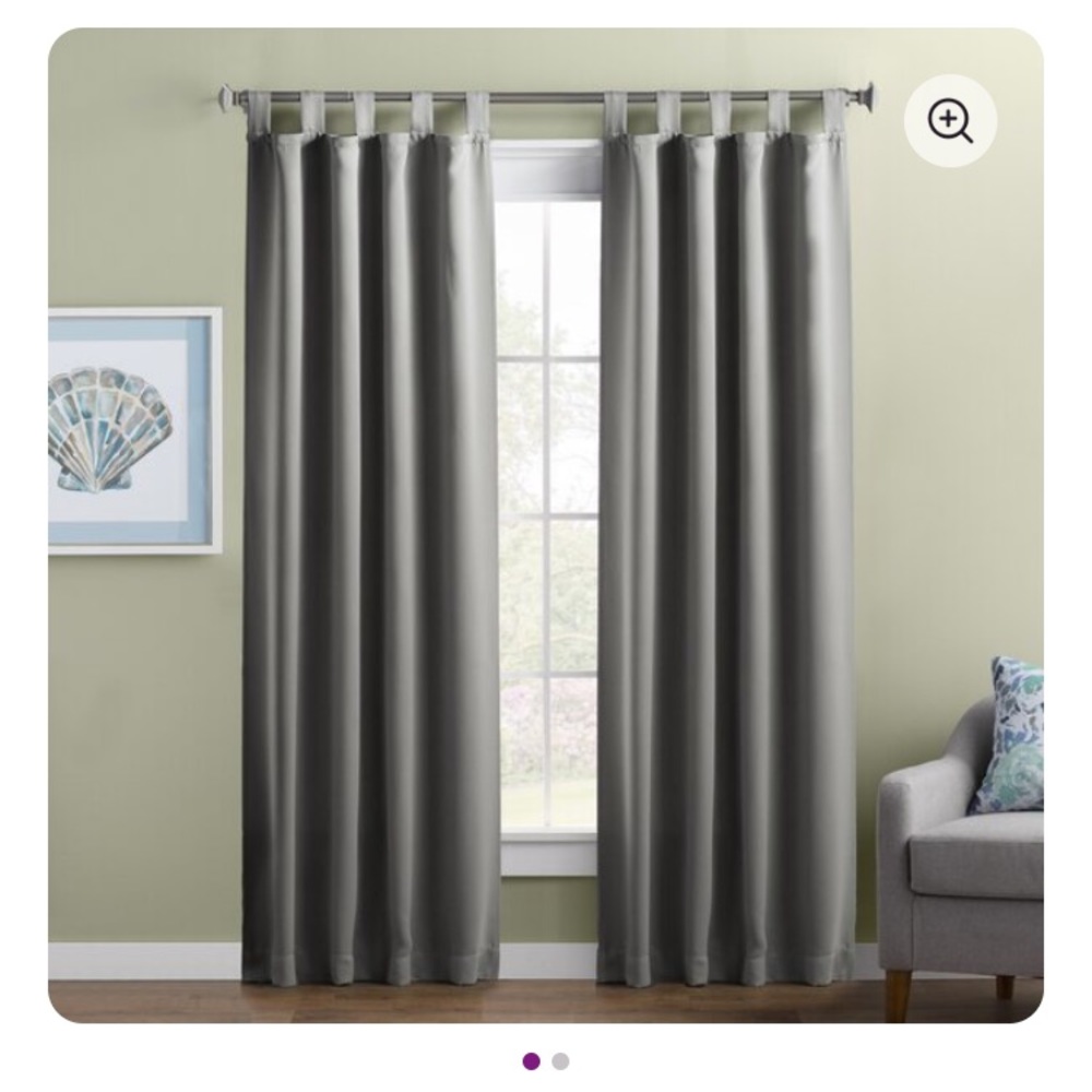 Set of 4 never opened gray blackout curtains